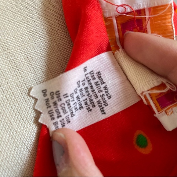 Vintage Leslie J bright red floral flower ruffle top maxi dress S Hawaiian - Picture 7 of 14